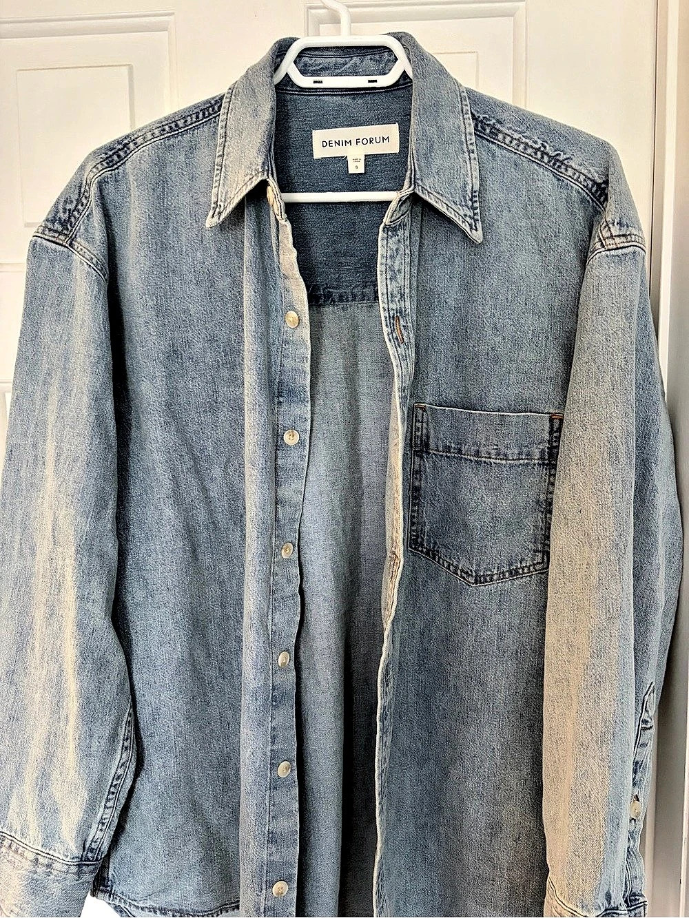 Denim Forum The '80s Comfy Denim Shirt Denim Jacket Blue Small